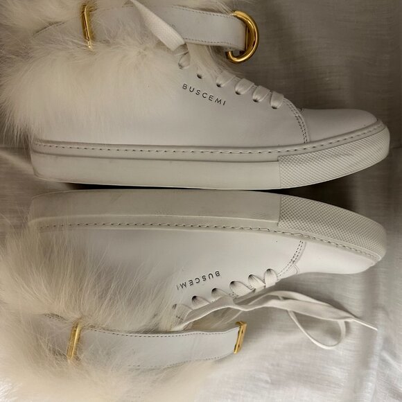 Buscemi Womens 100MM New Rabbit White Sneakers US 9 - Picture 8 of 13